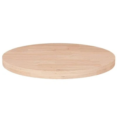 Abbildung von vidaXL Runde Tischplatte Massivholzplatte Eichenplatte Holzplatte Platte Ersatztischplatte Ø50x2,5cm Unbehandeltes Massivholz Eiche