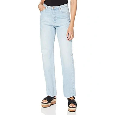 Abbildung von NA KD HIGH Waist RAW Jeans Straight Leg, Damen, Größe: 42, Light blue