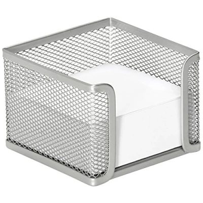 Abbildung von Osco MPH400 SLV Memoblockhalter aus silbernem Drahtgeflecht, 400 Blatt