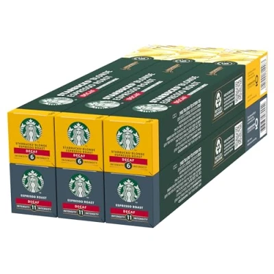 Abbildung von STARBUCKS Entkoffeiniert Explorer Variety Pack by Nespresso, Kaffeekapseln 6 x 10 (60 Kapseln) Exklusiv bei Amazon