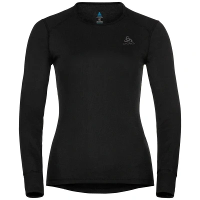 Abbildung von Odlo Damen Active Warm Eco Bi Top Crew Neck Longsleeve Laufbekleidung Black Schwarz L