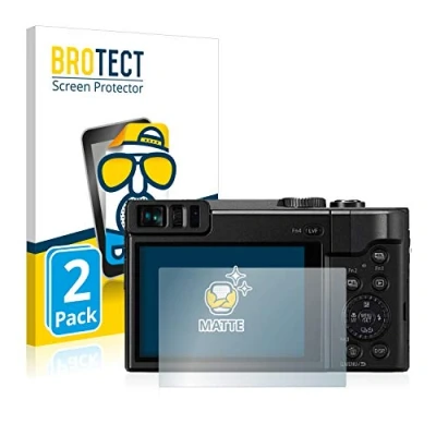 Abbildung von BROTECT Entspiegelungs Schutzfolie für Panasonic Lumix DC TZ91 (2 Stück) Matte Displayschutz Folie, Anti Reflex, Fingerprint