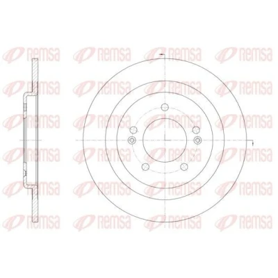 Abbildung von REMSA 61438.00 Bremsscheibe Hinterachse 284, 284 10 5 voll HYUNDAI: i40 Limousine, Kombi