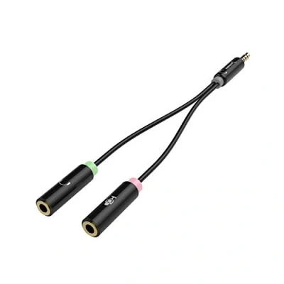 Abbildung von Sabrent Klinke Y Splitter Kopfhörer und Mikrofon auf Aux Stecker Adapter 3.5mm (CB AUHM)