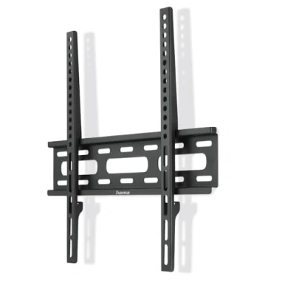 Abbildung von Hama TV Wandhalterung, starr (TV Wandhalterung 32 75 Zoll, VESA 50x50 bis 400x400, 40kg, extra flach, mit Fischer Dübeln) schwarz
