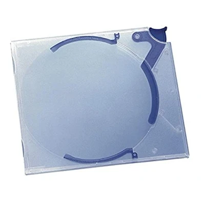 Abbildung von Durable CD Hardbox QUICKFLIP Standard, für 1 CD, PP, 142x126x29 mm, transp./blau, 10 Stück, 528806