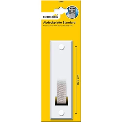 Abbildung von Schellenberg Rollladenprofil Abdeckplatte Lochabstand 16,0 cm weiß