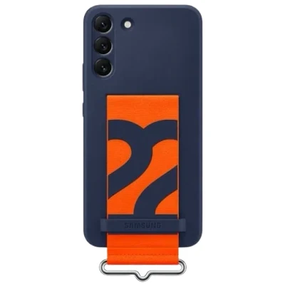 Abbildung von Samsung Silikon Back Cover Mit Band Blau Galaxy S22+