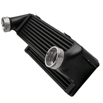 Abbildung von maXpeedingrods Intercooler Ladeluftkühler für 3er E90 E93 E92 E91 325d 330d 335d LLK Aluminiumlegierung Kühler Autozubehör Schwarz