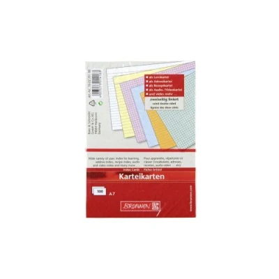 Abbildung von BRUNNEN Karteikarten 10 2270100 180 g/m² A7 quer liniert weiß