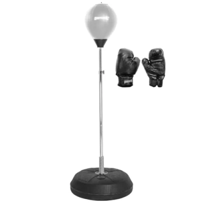 Abbildung von Sportinator Punchingball Standbox Trainer inkl. Boxbirne &amp; Boxhandschuhen, höhenverstellbare Stange von 125 cm bis 150