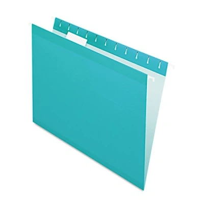 Abbildung von Pendaflex Hängeregistraturen, verstärkt, Briefgröße, aqua, 1/5 Schliff, 25/BX (4152 AQU)