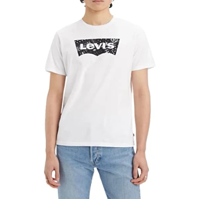 Abbildung von Levi&#039;s Graphic Crewneck TEE Tshirt print, Herren, Größe: XS, White