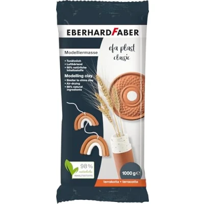Abbildung von Eberhard Faber 570183 Modelliermasse lufttrocknend Terrakotta, 1 kg EFA Plast classic tonbasiert
