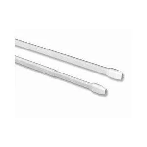 Abbildung von GARDINIA Vitragestange flachoval, Ausziehbar, Gardinenstange ohne Bohren und Schrauben, Metall / Kunststoff, Weiß, 50 80 cm, 2 Stück