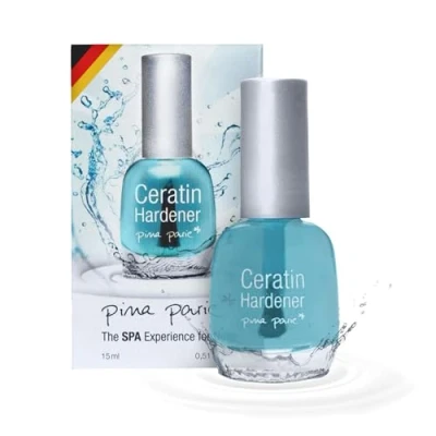 Abbildung von pina parie Nagelhärter 15ml Extra stark für brüchige Nägel Nagelpflege Keratin Hardener Pflege den Naturnagel Schnelltrockende Nagel Stärkung &amp; Schutz
