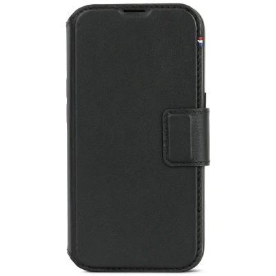 Abbildung von Apple iPhone 15 Pro Hülle Echtleder Decoded Klapphülle/2 in 1 Case Handyhülle Schwarz