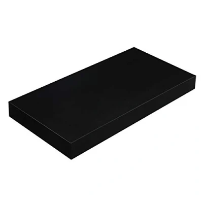 Abbildung von VASAGLE Wandregal, schwebendes Regal, 20 x 40 3,8 cm, Wandregal für Bilderrahmen, Dekoration, Wohnzimmer, Arbeitszimmer, Küche, Schwarz