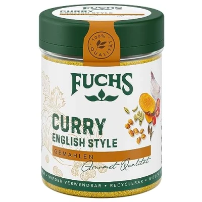 Abbildung von Fuchs Gewürze Curry English Style Gewürz für Currywurst, Saucen oder würzige Butter natürliche Zutaten 60 g in wiederverwendbarer, recyclebarer Dose