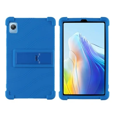 Abbildung von GIOPUEY Hülle Kompatibel mit Blackview Tab 60 Ständer Weiche TPU Silikon Schutzhülle Airbag Sturzschutz Case Dark Blue