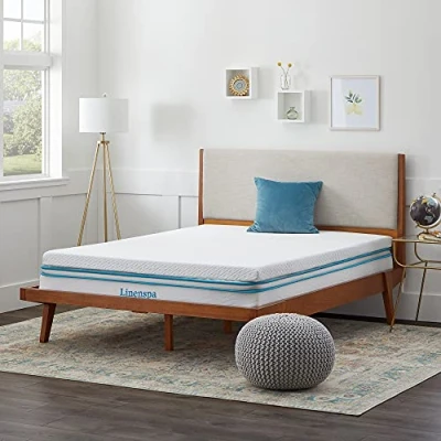 Abbildung von Linenspa Matratzenauflage aus Memory Schaum, 7,5 cm, mit Reißverschluss für Einzelbett (90 x 190 cm)