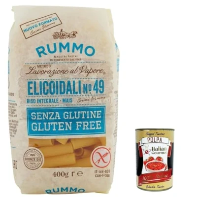 Abbildung von Testpaket Rummo Pasta Spaghetti Fusilli Penne Rigate Glutenfreie,Nudeln Senza Glutine 18x 400g + Italian Gourmet polpa