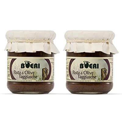 Abbildung von 2x 180g italienische Olivenpaste aus Taggiasche Oliven mit Olivenöl Extra