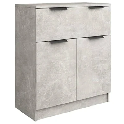 Abbildung von vidaXL Sideboard Kommode Anrichte Schrank Beistellschrank Mehrzweckschrank Standschrank Wohnzimmer Betongrau 60x30x70cm Holzwerkstoff