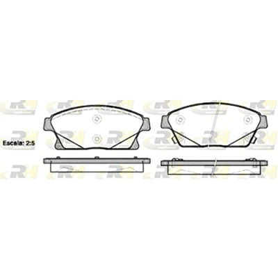 Abbildung von ROADHOUSE 21431.02 Bremsbelagsatz Vorderachse mit akustischer Verschleißwarnung Klebefolie Zubehör OPEL: Astra J Sports Tourer