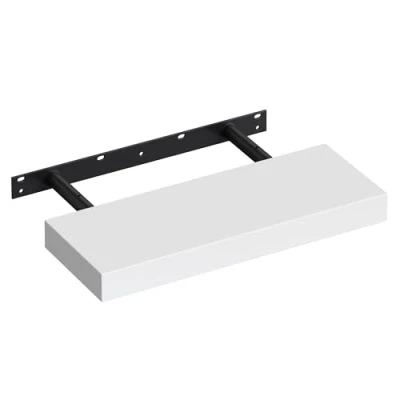 Abbildung von VASAGLE Wandregal, Schweberegal, Regalbrett, 15 x 40 3,8 cm, Wandboard für Bilderrahmen, Deko, Regal Wohnzimmer, Arbeitszimmer, Küche, weiß LWS14WT