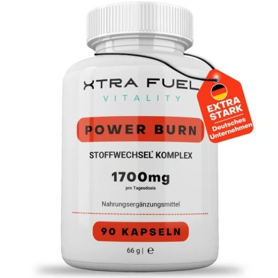 Abbildung von XTRA FUEL Power Burn Stoffwechsel Kapseln (hochdosiert) Diät Unterstützung Kapseln, 66 g
