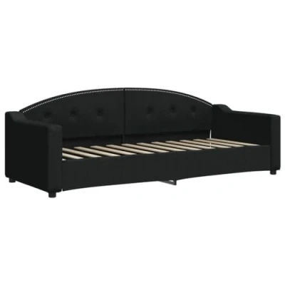 Abbildung von vidaXL Bett Tagesbett Schwarz 80x200 cm Stoff