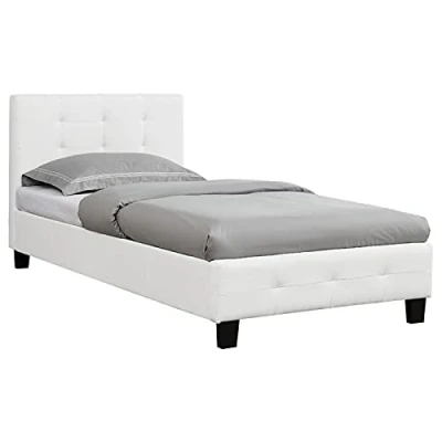 Abbildung von CARO Möbel Polsterbett OHIO, Einzelbett Bettgestell Designbett 90 x 200 cm Lattenrost i