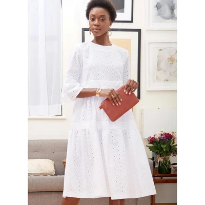 Abbildung von McCall&#039;s Patterns M7950A5 Women&#039;s Shoulder Strap Button Up Dress Sewing Patterns, Sizes 6 14 Schnittmuster, Papier, weiß, Verschiedene Größen