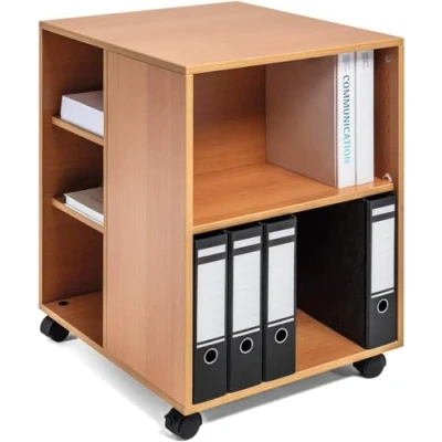 Abbildung von Durable Multifunktions Wagen 74/59, 3 seitig offen mit 6 Regalböden (528 x 748 592 mm), grau, 311310