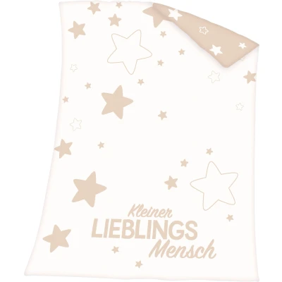 Abbildung von Baby Best Babydecke &quot;Kleiner Lieblingsmensch&quot;, mit Schriftzug und Sternen, Kuscheldecke