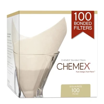 Abbildung von Vorgefaltete Papierfilter Chemex Squares, 100 Stk.