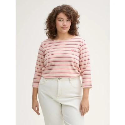 Abbildung von TOM Tailor PLUS SIZE MIT Streifenmuster Strickpullover, Damen, Größe: 46, Multicolor regular stripe