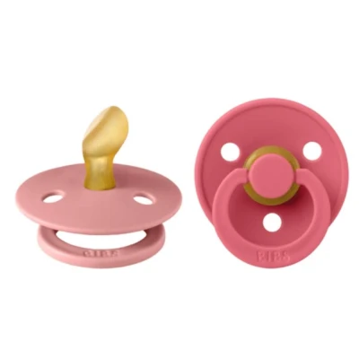 Abbildung von BIBS Colour 2 Pack Pink/Coral Anatomisch Spenen Größe 1