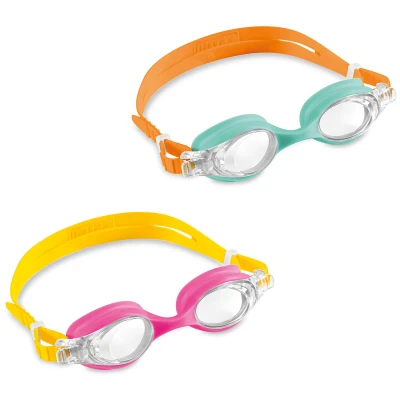 Abbildung von Intex 55693 Schwimmbrille Kids, 2 Stück, Gläser aus Polycarbonat, Silikon, mehrfarbig, 3 8 Jahre
