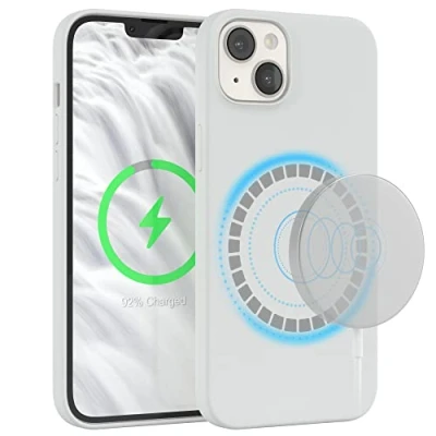 Abbildung von EAZY Case Silikonhülle für iPhone 14 Plus Hülle mit MagSafe Silikon Weiß weich stoßfeste Handyhülle Schutzhülle Kameraschutz Dünn Premium Schutz Cover TPU Phone Bumper