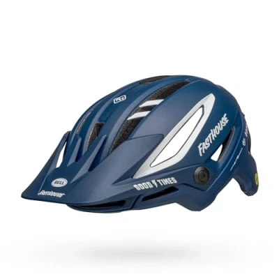 Abbildung von Bell Bike Unisex Erwachsene SIXER Fahrradhelme, Mt/Gls Blue/White Fasthouse, S
