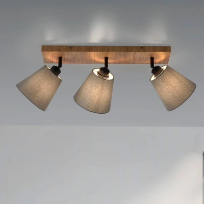Abbildung von Deckenleuchte GREEN MICHEL, 3x E27/40Watt max., Holz natur