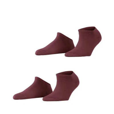 Abbildung von ESPRIT Damen Sneakersocken Uni 2 Pack W SN Baumwolle kurz einfarbig Paar, Rot (Shadow Red 8138), 39 42