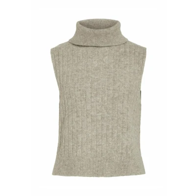 Abbildung von VILA Rollkragen Top, Damen, Größe: Large, Natural melange