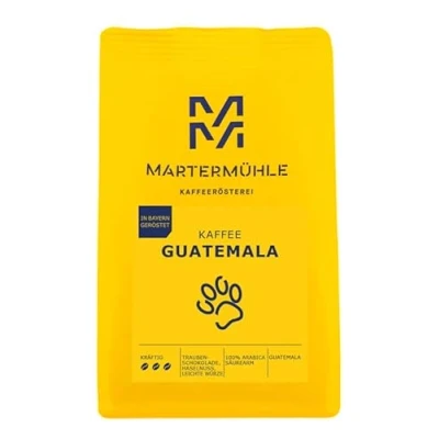 Abbildung von Martermühle Guatemala Kaffeebohnen 250g I Arabica Aromen: Haselnuss, Leichte Würze, Trauben Schokolade Ganze Kaffee Bohnen schonend geröstet, säurearm