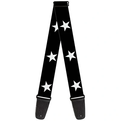 Abbildung von Buckle Down Gitarrengurt Star schwarz weiß 2&quot; breit