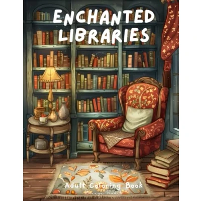 Abbildung von Library Coloring Book for Adults: Writers and Bookworms, Relaxing Stress Relief