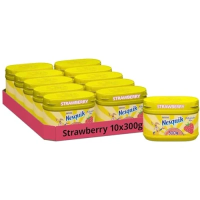 Abbildung von Nesquik Pulver Erdbeere, 300 g (Packung mit 10)