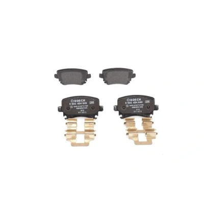 Abbildung von BOSCH 0 986 494 649 Bremsbelagsatz Low Metallic mit Anti Quietsch Blech Feder SEAT: Leon III ST, Schrägheck, SKODA: Octavia 3 Combi